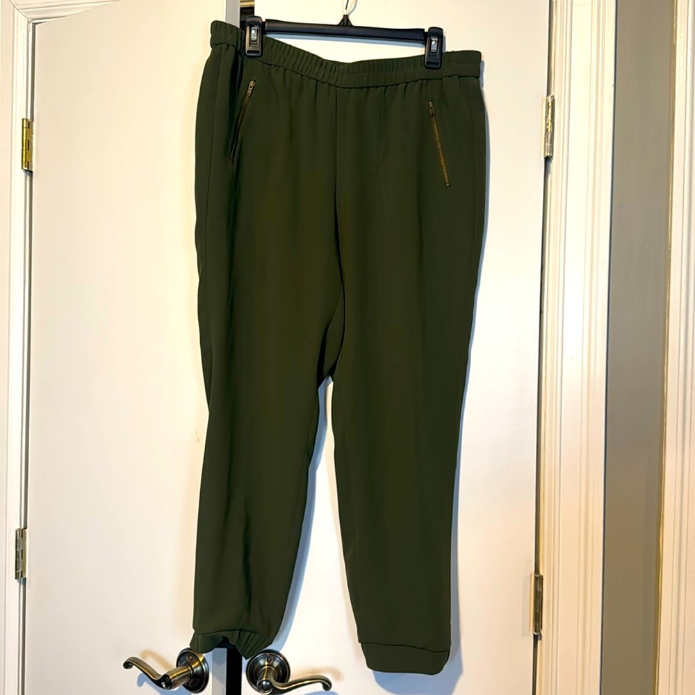 J Crew dark green joggers